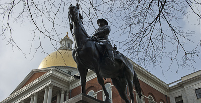 Hooker statue at State House